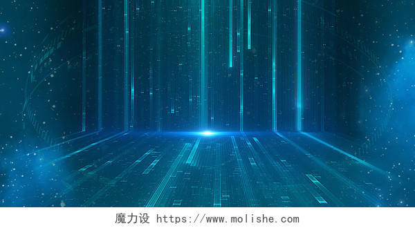 科技底纹蓝色酷炫科技光线抽象空间展板背景
